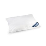 Perna moale si joasa 60x60 cm alba, pufoasa, Viseo by SomnArt