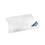 Perna moale si joasa 60x60 cm alba, pufoasa, Viseo by SomnArt