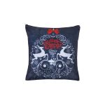 Perna decorativa de Craciun Reni, 40x40 cm, husa detasabila