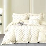 Lenjerie de pat Percale crem 4 piese, bumbac, 2PXXL, PRC191