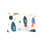 Pernă copii SomnArt Rachete 50x70 cm din bumbac, confort mediu