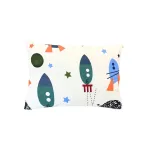 Pernă copii SomnArt Rachete 50x70 cm din bumbac, confort mediu