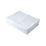 Cearceaf de pat din damasc alb 100% bumbac, 160x240 cm, Domine