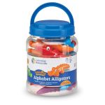 Joc educativ Crocodili cu litere pentru invatarea alfabetului, 26 piese