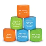 Cuburi pentru conversații despre emoții, set educativ 6 piese