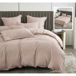 Lenjerie de pat 6 piese Natur Uni Baroque cappuccino, 200x230, pat dublu