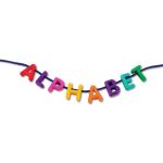 Litere mari pentru șnuruit, set educativ 260 litere și 15 șnururi