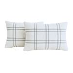 Set 2 perne 50x70 Somnart Belina Grid, microfibra lavabila, joase