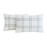 Set 2 perne 50x70 Somnart Belina Grid, microfibra lavabila, joase