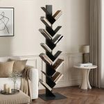 Bibliotecă tip copac din oțel negru 150x39x39 cm Eksjö