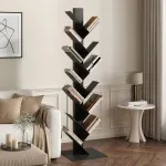 Bibliotecă tip copac din oțel negru 150x39x39 cm Eksjö