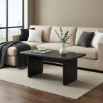 Masă de cafea Gäljami, neagră, 100x55x43,5 cm, [en.casa]