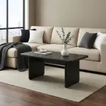 Masă de cafea Gäljami, neagră, 100x55x43,5 cm, [en.casa]