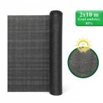 Plasa de umbrire, HDPE, UV, 80 g/mp, grad umbrire 85%, gri, 2x10 m, Strend Pro GartenVIP DiyLine
