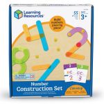 Set educativ pentru construit cifrele 0-9, 55 piese, Learning Resources