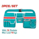 Centura pentru unelte TOTAL cu 12 buzunare si suport pentru ciocan