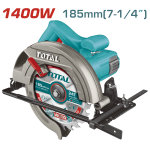 Fierastrau circular de mana TOTAL 185 mm, 1400W, pentru lemn