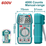 Multimetru digital TOTAL True RMS 4000 count cu NCV si lanterna