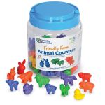 Set figurine animale de ferma educative, 72 piese, Learning Resources