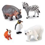 Joc de rol cu animale de la zoo, set educativ 5 piese