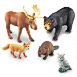 Joc de rol cu animale din padure, 5 figurine realiste pentru copii