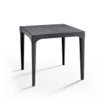 Masă de grădină Leziter Malina din plastic grafit, 80x80 cm