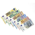 Set educativ bani de jucărie Euro, 60 bancnote pentru copii 3-7 ani