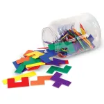Set educativ forme geometrice Pentomino cu 72 piese colorate