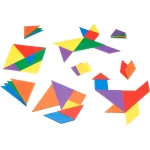 Joc Tangram educativ Learning Resources, 42 piese colorate, 5 ani+