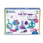 Set de laborator stiintific STEM pentru copii, roz, 22 piese