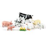 Set animale de fermă mamă și pui cu 8 figurine educative