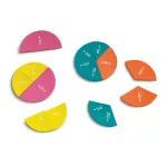 Set magnetic cu cercuri pentru fracții educative, 51 piese