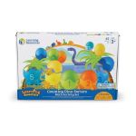 Set educativ pentru sortare si numarare cu dinozauri colorati