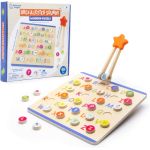 Puzzle educativ din lemn cu litere si sunete in limba engleza, 3 ani+