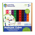 Set educativ MathLink pentru incepatori cu 100 cuburi colorate