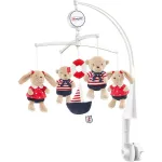 Carusel muzical pentru patut Fehn, tema marina cu jucarii din plus