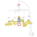Carusel muzical pentru patut bebe cu dinozauri veseli Fehn