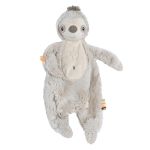 Jucărie doudou leneș Fehn, 33 cm, velur moale pentru bebeluși