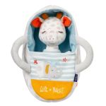 Jucarie de plus Girafa somnoroasa in cosulet, 23 cm, Fehn