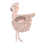 Jucarie doudou flamingo din plus moale, 33 cm, pentru bebelusi
