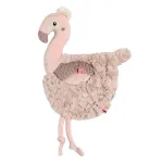 Jucarie doudou flamingo din plus moale, 33 cm, pentru bebelusi