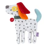 Jucarie fosnitoare pentru bebelusi Catelus NATUR din bumbac organic