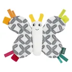 Jucarie fosnitoare Fluturas pentru bebelusi, alb-negru, 0 luni+