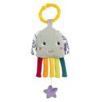 Jucărie muzicală mini caracatiță colorată pentru bebeluși, Fehn, 22 cm