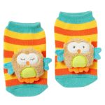 Șosete zornăitoare pentru bebeluși Fehn Bufnițe, 0-12 luni