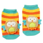 Șosete zornăitoare pentru bebeluși Fehn Bufnițe, 0-12 luni