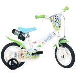 Bicicletă pentru copii 12 inch Bluey cu roți ajutătoare și bidon