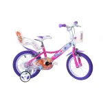 Bicicletă pentru copii 14 inch Winx cu roți ajutătoare și coșuleț