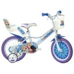 Bicicletă pentru fete 14 inch Frozen/Craiasa Zăpezii cu roți ajutătoare