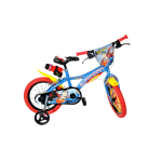 Bicicletă pentru copii 16 inch Superman, cu roți ajutătoare și două frâne